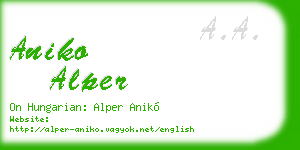 aniko alper business card